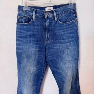 Frame Denim Classic Indigo Straight Jeans